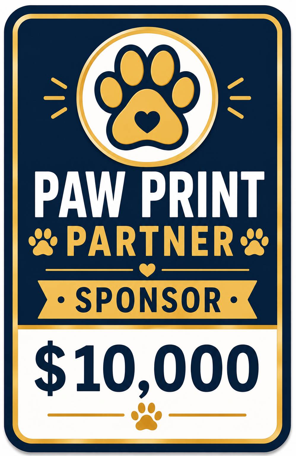 Paw Print Partner Sponsor $10,000